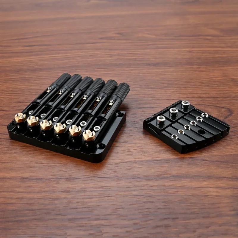 6 Strings Saddle Headless Guitar Bridge Tremolo System With Tailpiece For Electric Guitar Replacement Tools Parts