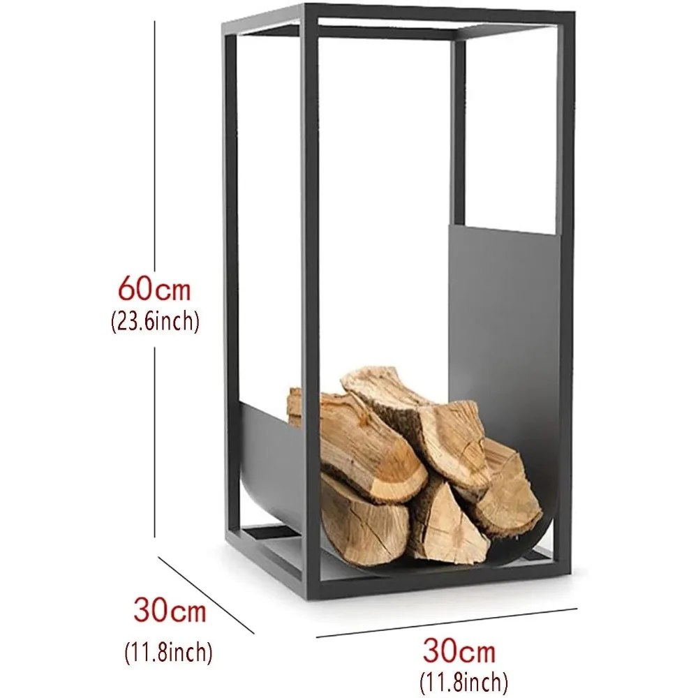 Brennholz regale im Freien Metallholz Brennholz Holz regal für Kamins chirm, Hausgarten Kamin Holz regal für Holzlager ung, schwarz