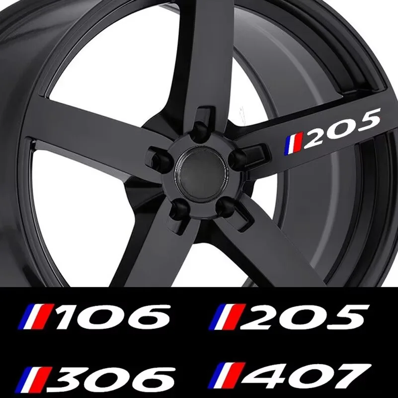

Car Wheel Rim Sticker Decorative Decal For Peugeot 3008 5008 2008 308 508 408 RCZ Auto Styling Accessories