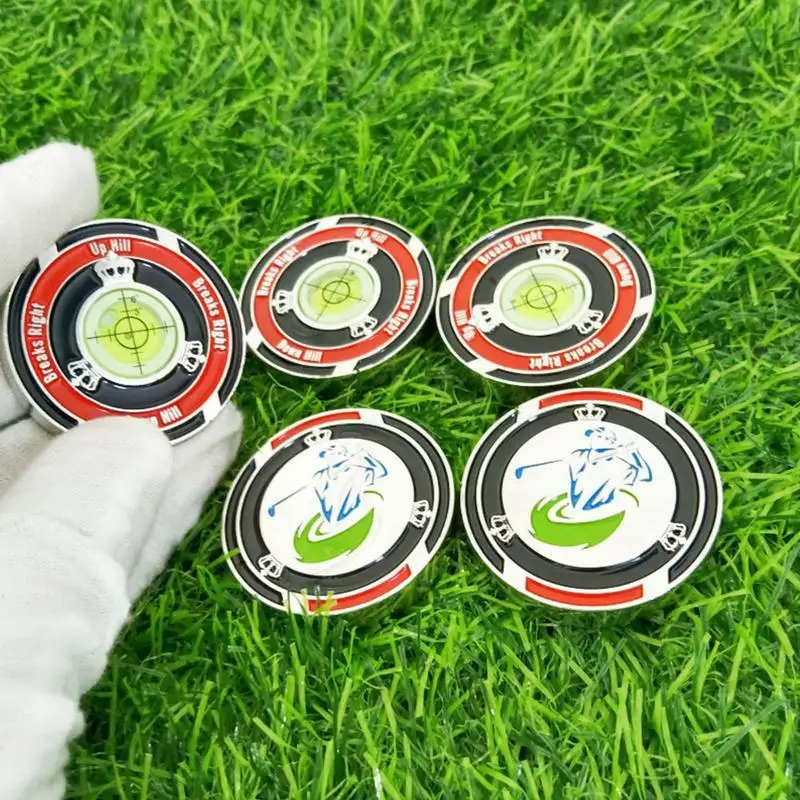 Golf Ball Marker Alloy High Precision Golf Ball Green Reading Aid With Scale Portable Golf Accessories For Golf Course Driving