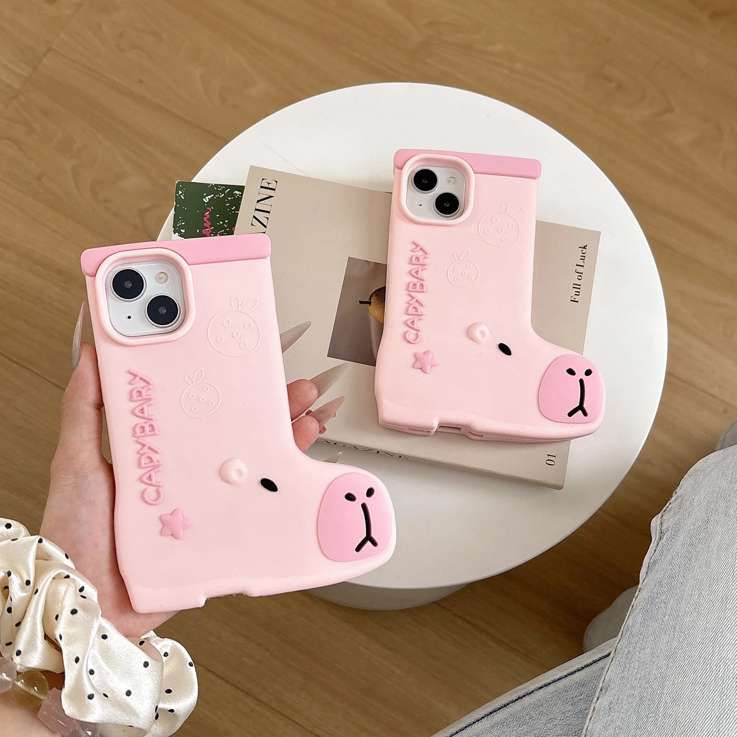 

2025 Personalized and Fun For Kapibala Rain Boots Phone Case for Apple Phone 16 14 15 13 12 Pro Max Comfortable Phone Case