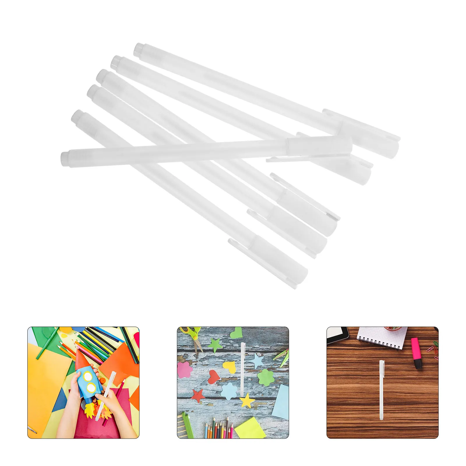 

6 Pcs Manual Dispensing Art Glue Sticks Adorable Handbook Plastic for Diy Crafts