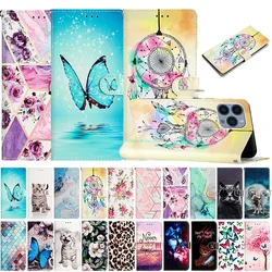 Etui z klapką Lovely Pattern Wallet dla Xiaomi 13 Pro 12 Lite Mi 11 Pro 12T 11T 10T Redmi Note 12 Pro Magnetic Leather Phone Cover