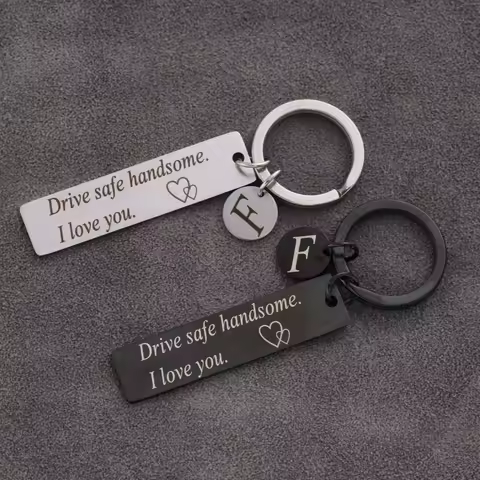 Personalized Photo Keychain, Engraved Picture Keychain, 1st Anniversary Boyfriend Gift, Girlfriend Gift Idea, 10 Years Valentine