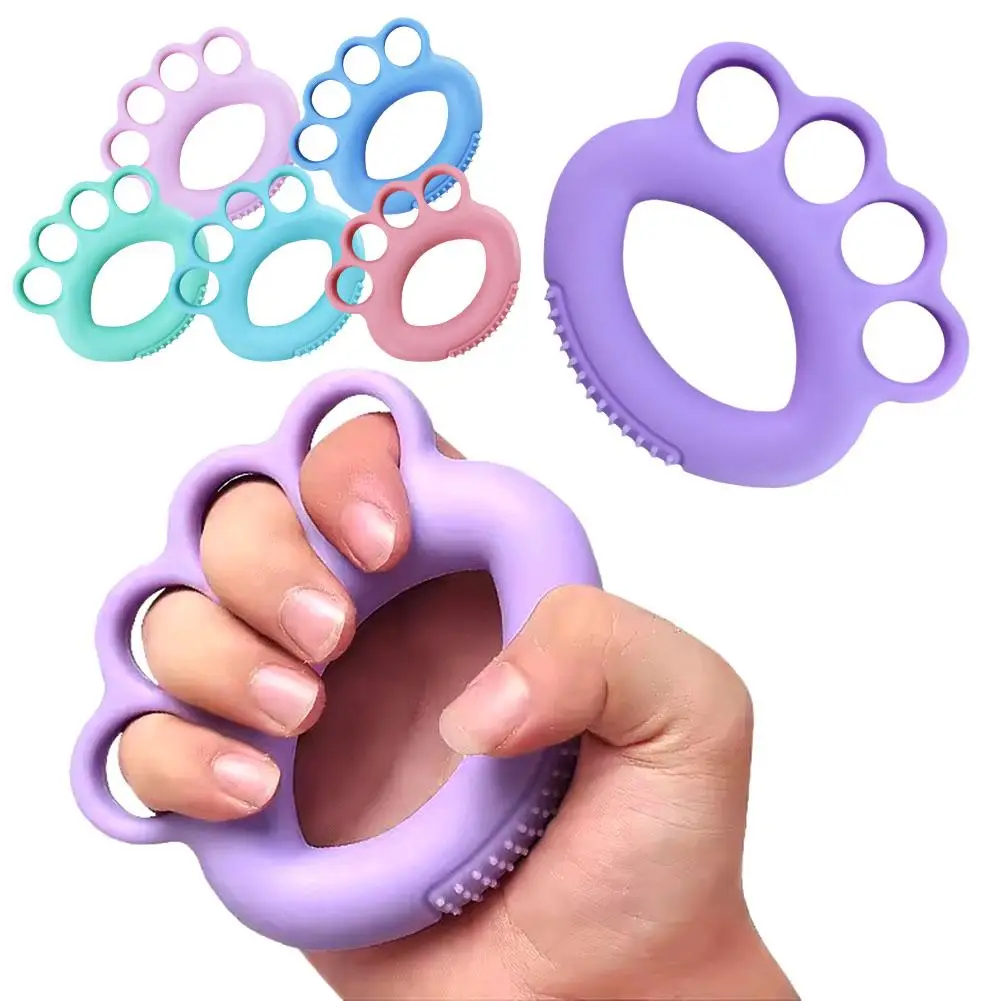 10-60LB Silicone Finger Gripper Hand Resistance Band Expander Exercise Pow Stretcher Trainer Gripping Wrist Finger Forearm Q6G5