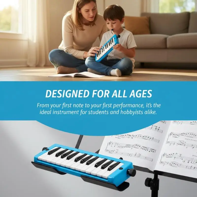 New New 32 Keys Melodica With Melodica Bag Pianica Mouthpiece Harmonica Mouth Organ Beginner Musical Instrument Kid Gifts