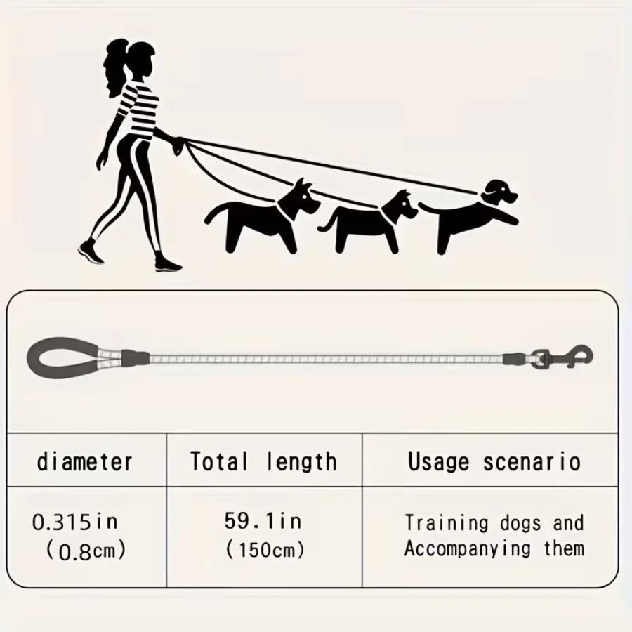 Hundeleine Haustier-Zugleine für Kleine Mittlere Große Hunde Langlebige Nylon-Spazierleine Komfortabler Griff Robuste Hundeleine – Detail 2