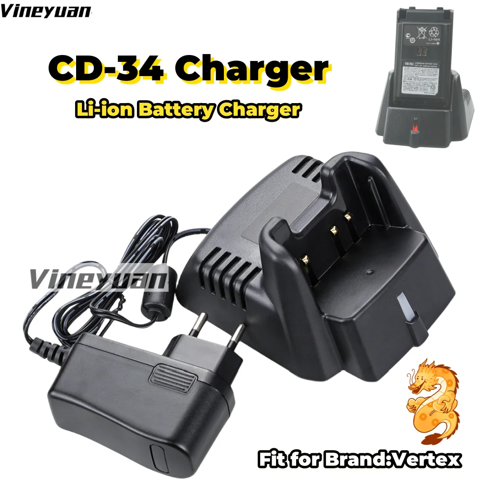 

CD-34 VAC-300 Charger for Vertex Standard VX-350 VX-351 VX-354 VX-231 VX-230 VX231 VX350 VX351 VX354 FNB-V103Li Two Way Radio