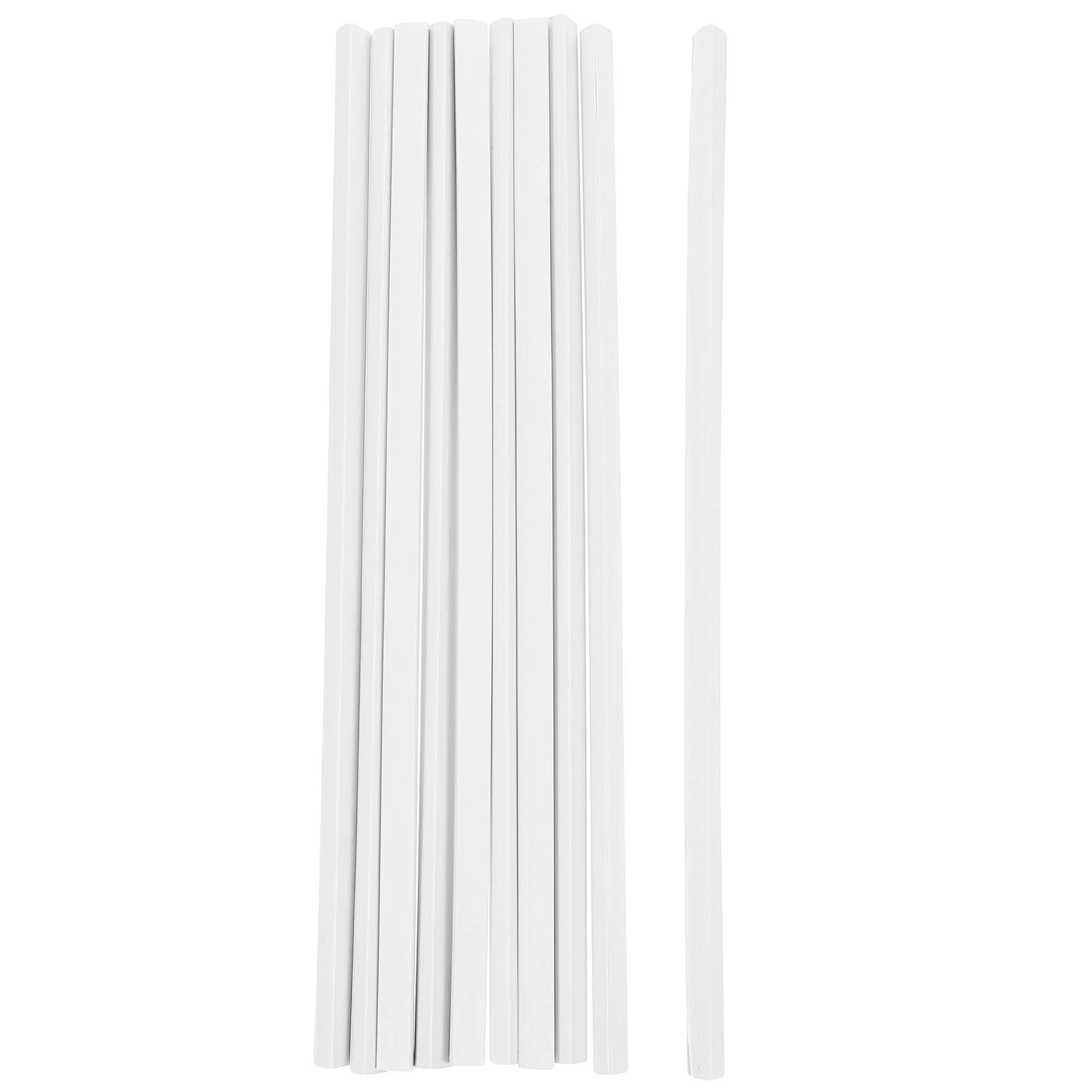 10 Pcs Folders Drawer Presentation Sliding Bars for Files Storage Loose Leaf Document Rod Clamps White Student