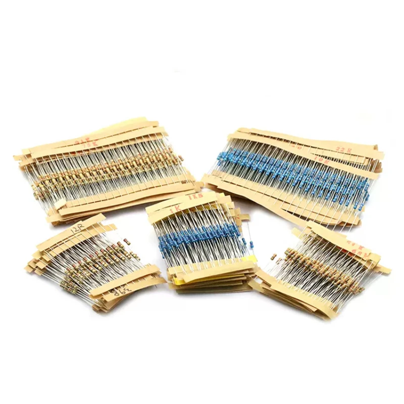 230-1220PCS 1/4W Metal Film Resistor Wrapped with Carbon Film 41 Mixed Installation 30/37/43 Common 1% Color Ring Electronic Kit