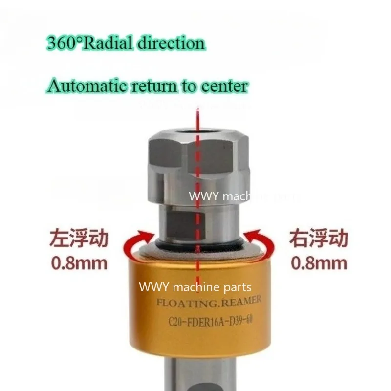 Suitable for Floating Reamer C12 C16 C20 C25 ER25 ER32 High-precision Radial 360 Degree Adjustable Floating Knife Holder Handle