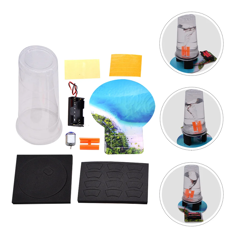 Electric Tornado Making Kit Bottle Connectors Toys Assembled Simulator Plastic Weather Primary School