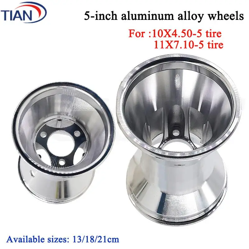 

5 inch GO KART wheel rear 11X7.10-5 front 10X4.50-5 Wheel Rim for KARTING ATV UTV Racing Golf Buggy Drift Trike Slick