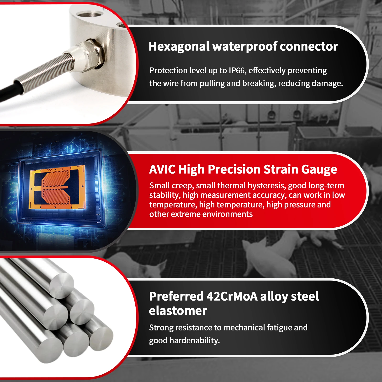 Sensore di pesatura preciscale in acciaio legato con sensore di cella di carico a 72 raggi per bilancia, test della forza di compressione e forza di trazione 100 libbre 200 libbre