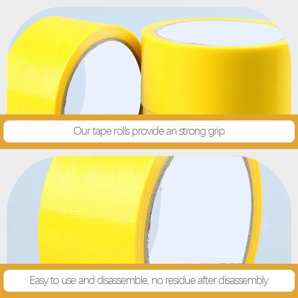 4-pack-yellow-heavy-duty-duct-tape-48cm-x-1--single-sided-waterproof-adhesive-tape-for-kitchen-bathroom-sealing-general