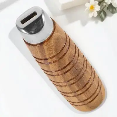 1Set Wooden Cutter Handle Replacement Kitchen Cutter Grip Anti-Skid Comfortable Handle for Chef Chopping Tool Long-Lasting