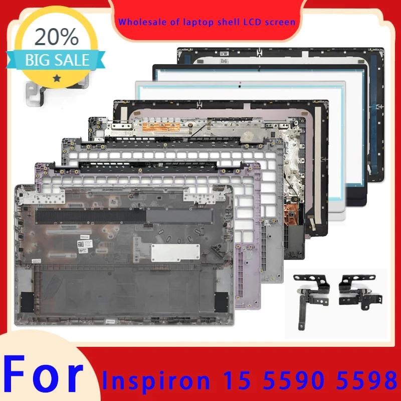 Suitable for Inspiron 15 5590 5598 series laptops, LCD screen top cover, screen frame, palm rest, bottom shell, hinged keyboard