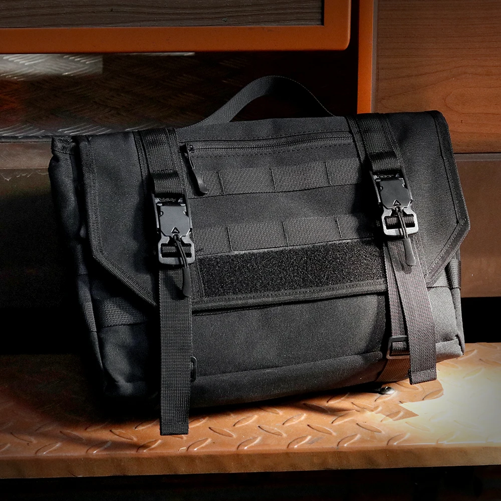 Tactical Unisex MOLLE Sling Messenger Bag – Multi-Pocket, Inside/Outside Zippers, Removable Strap