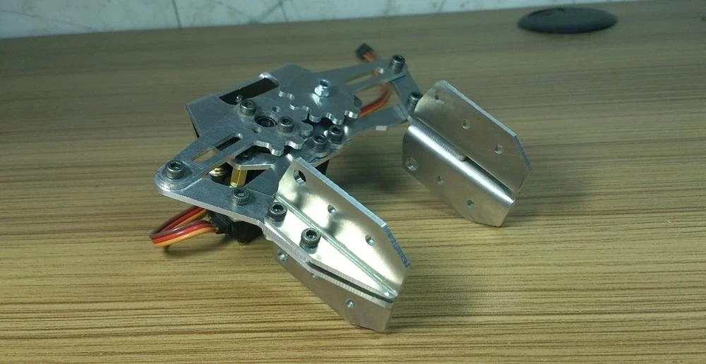 Metal Robot Claw Manipulator Gripper Mechanical Arm Clamp Gripper with 180 Degree Servos for Arduino DIY Project STEM Toy Parts