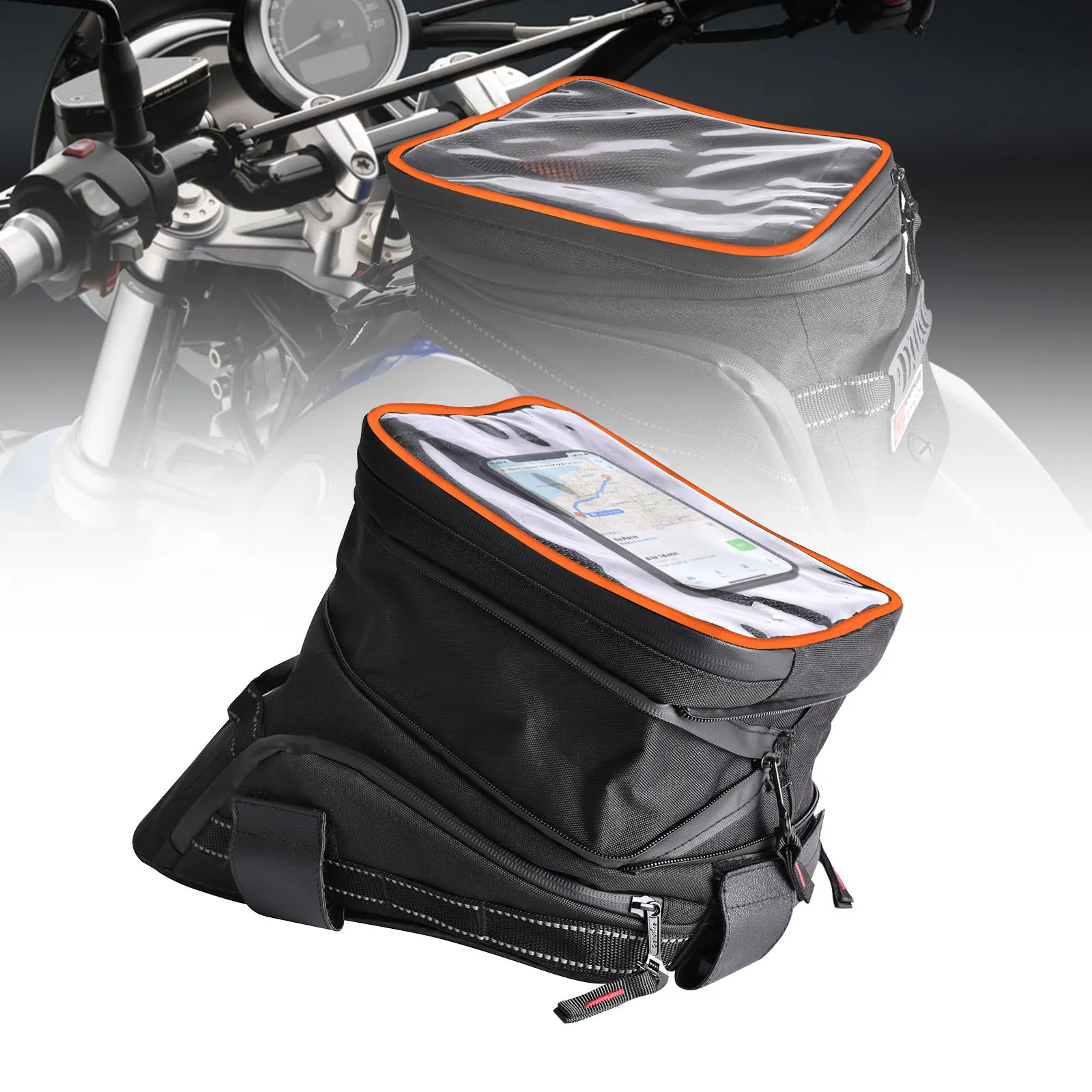 

Motorcycle Large Capacity Expandable Tank Bags Cycling Riding Wireless Touch Screen Mobile Phone Holder For Suzuki Yamaha Honda