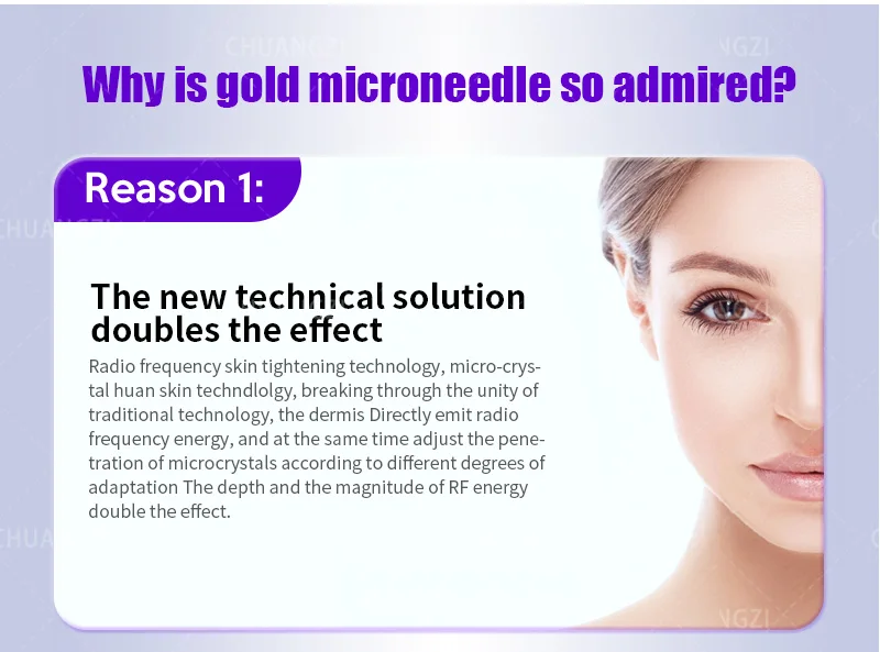 2 In 1 Fractional RF Microneedling Machine Portable Radio Frequency Skin Tightening Device With Cold Hammer For Face Neck Stretc