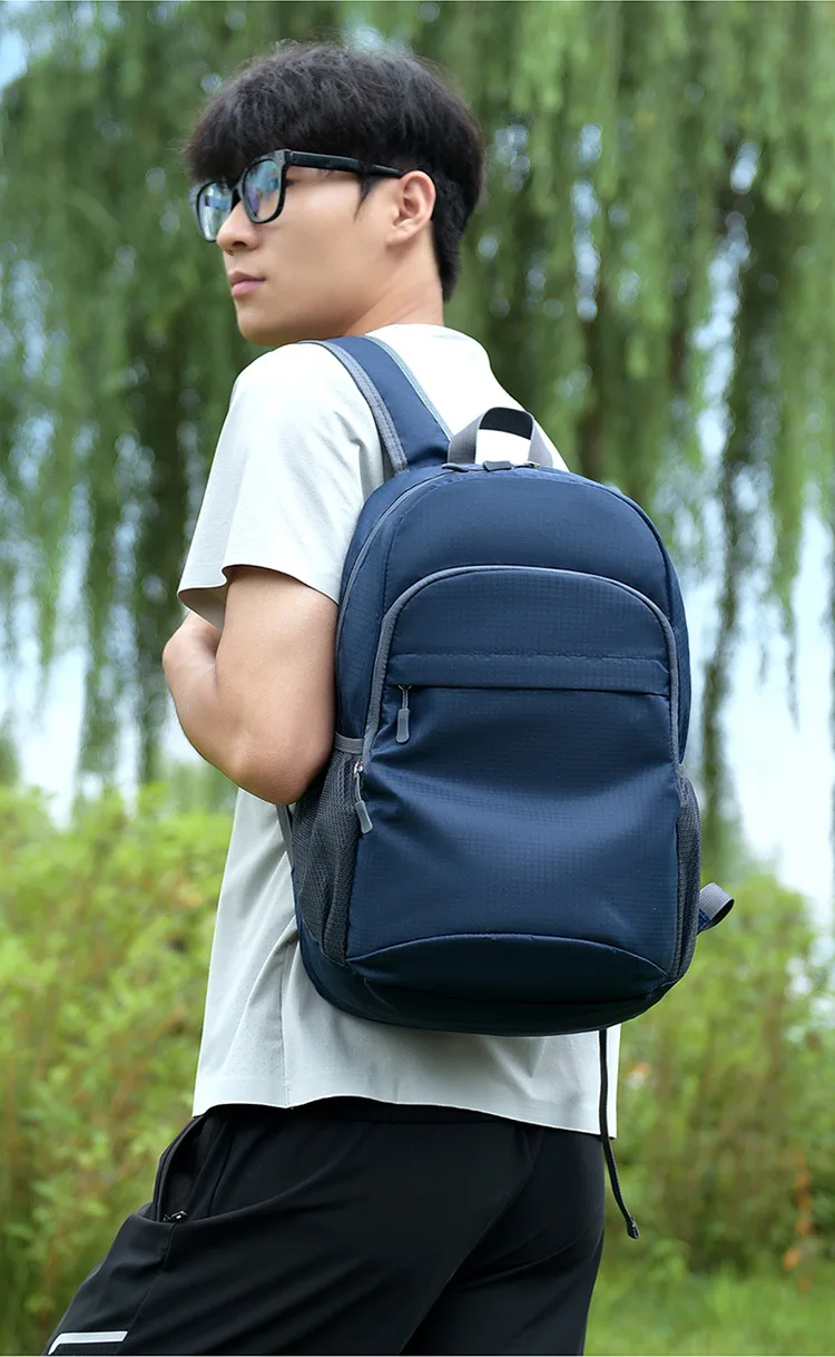 حقيبة ظهر جديدة من النايلون للاستخدام الخارجي، حقيبة ظهر قابلة للطي، سعة كبيرة للرجال والنساء، حقيبة تسلق الجبال خفيفة الوزن للسفر