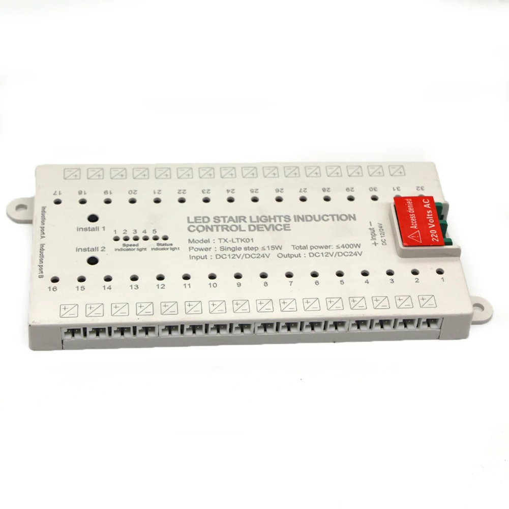 Stair Sensor LED Controller Sensor Controller Stair LED Motion 32 Channels 400W MAX Extension Cord Night Light Dimmer