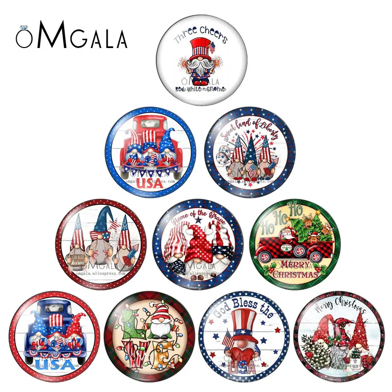 I Love US Santa Claus Christams Art Paintings 10mm/12mm/18mm/20mm/25mm Round photo glass cabochon demo flat back Making