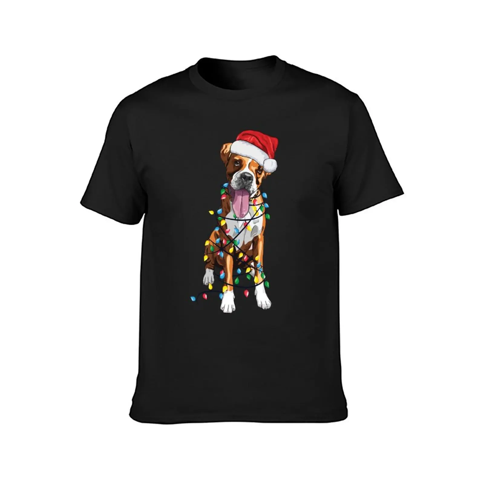 Boxer Christmas - Boxer Dog Christmas T-Shirt graphics new edition customs design your own boys animal print Men's t shirts