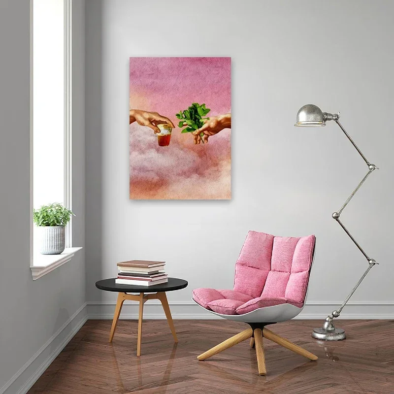 2027Retro Fashion Poster Prints,Moroccan Tea And Mint Canvas Paintings, God'S Tentacles Canvas Wall Art, Bedroom Office Home Dec