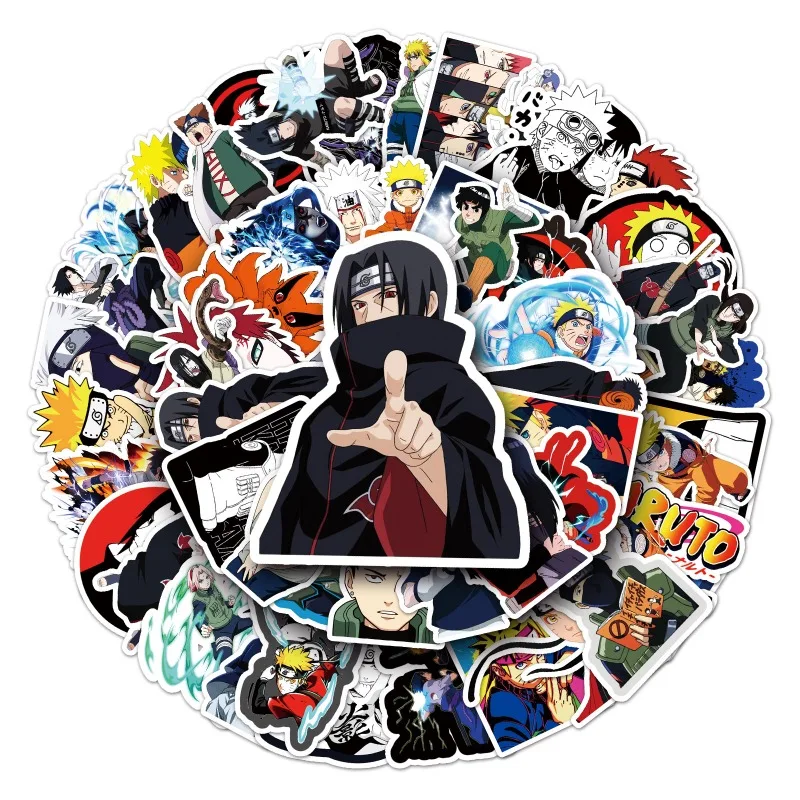 54ชิ้นการ์ตูนบุคลิกภาพนารูโตะสร้างสรรค์กราฟฟิตีตกแต่งสติ๊กเกอร์