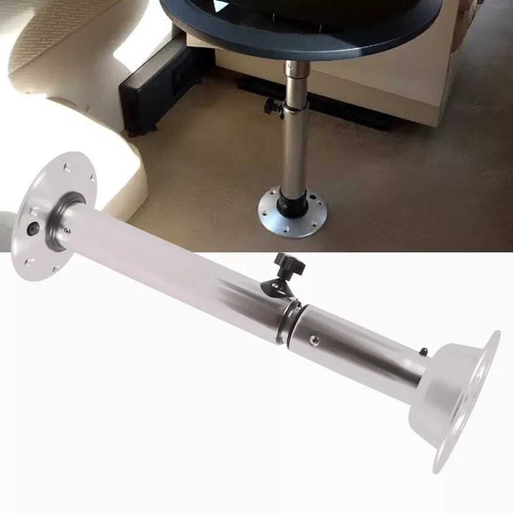 Table Pedestal Telescopic Furniture Leg Stand Base For RV Marine Boat Aluminum Table Mount Adjustable Height Table Leg