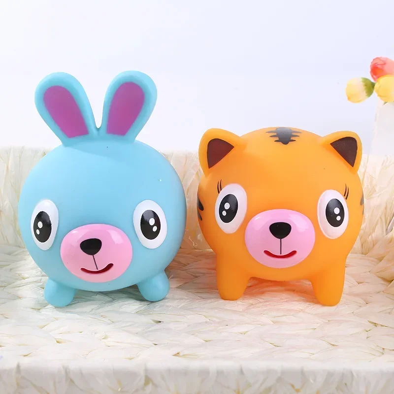 Juguetes de animales parlantes para bebés, Bola Jabber con lengüeta para aliviar el estrés, pelota suave y bonita para perros, tigre, cerdo, grandes regalos para niños, juguete para bebés y adultos