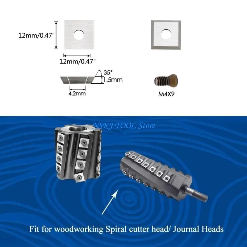 L8RC 10PCS12MM Cutter Crotter 12mm إدراج قاطعات استبدال مربع