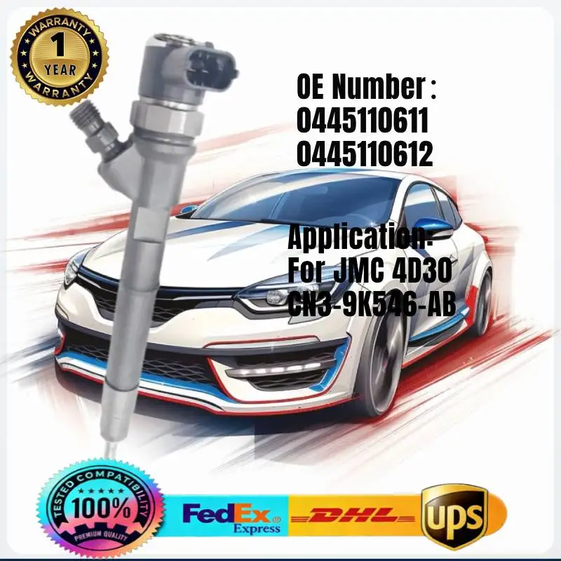 

0445110611 0445110612 Common Rail Fuel Injector for JMC 4D30 CN3-9K546-AB