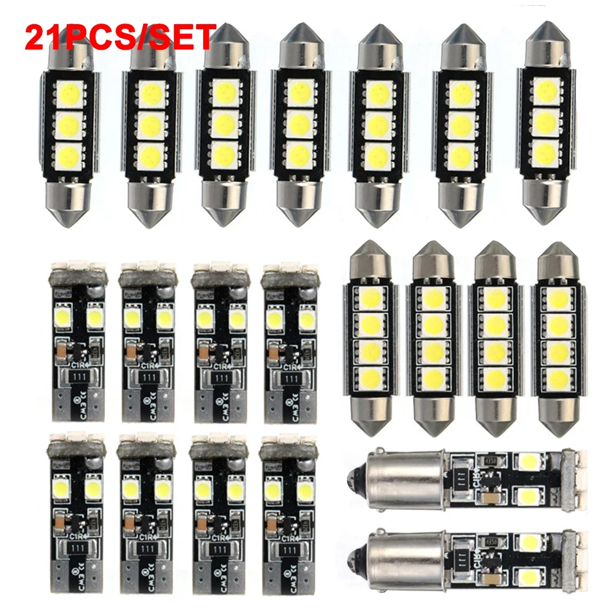 

Car LED Interior Light Dome map Lamp 21pcs/set License Plate Light Bulbs Kit for BMW E46 Sedan M3 1999-2005 led light bulbs