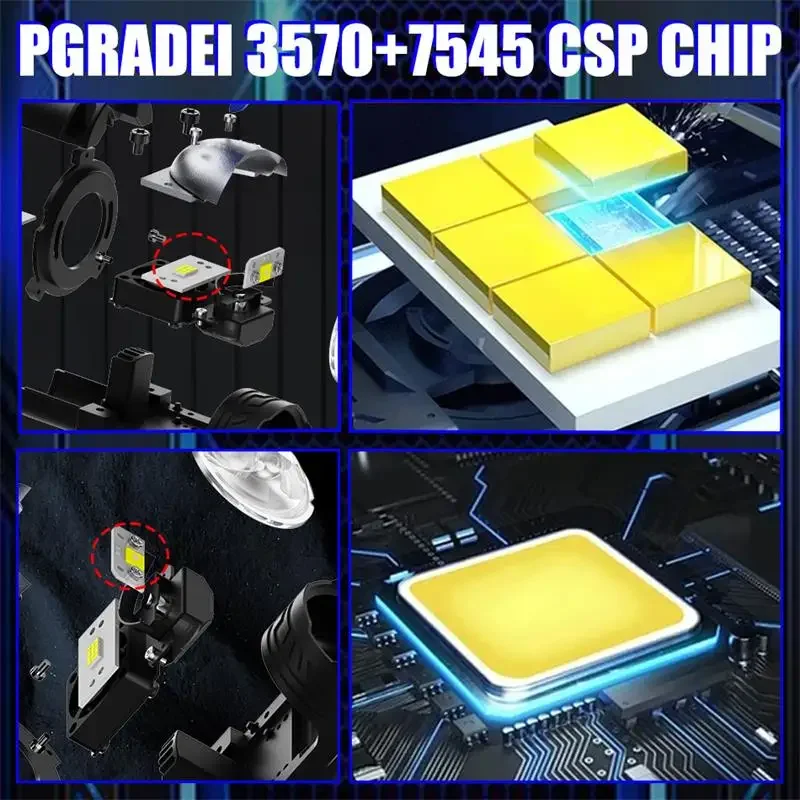 2500 واط H4 LED سيارة المصابيح الأمامية العارض عدسة 3000000LM CANBUS CSP توربو السيارات لمبة H4 عالية منخفضة ضوء الضباب المصباح الكهربي 12 فولت 24 فولت LHD #2