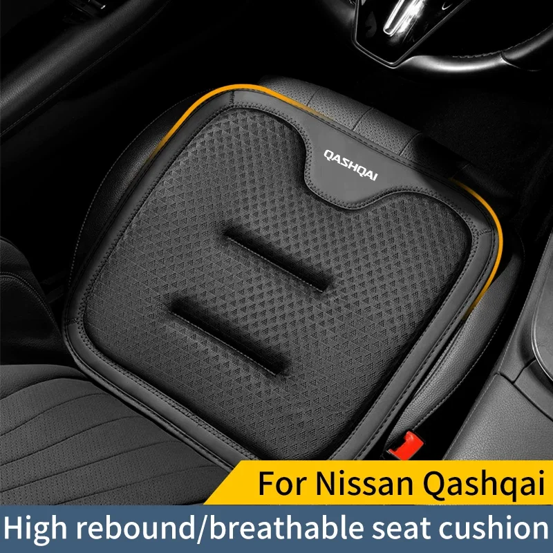 Leather Car Seat Cover For Nissan Qashqai J10 J11 J12 Emblem Anti Slip Car Seat Cushion High Rebound Sponge