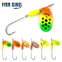FTK Fishing Lure Hard Bait Spoons Metal Trout Lures 4g 5g 7.8g 10.5g 15g  Sequins Spinner Fishing Spoon with Single Hook