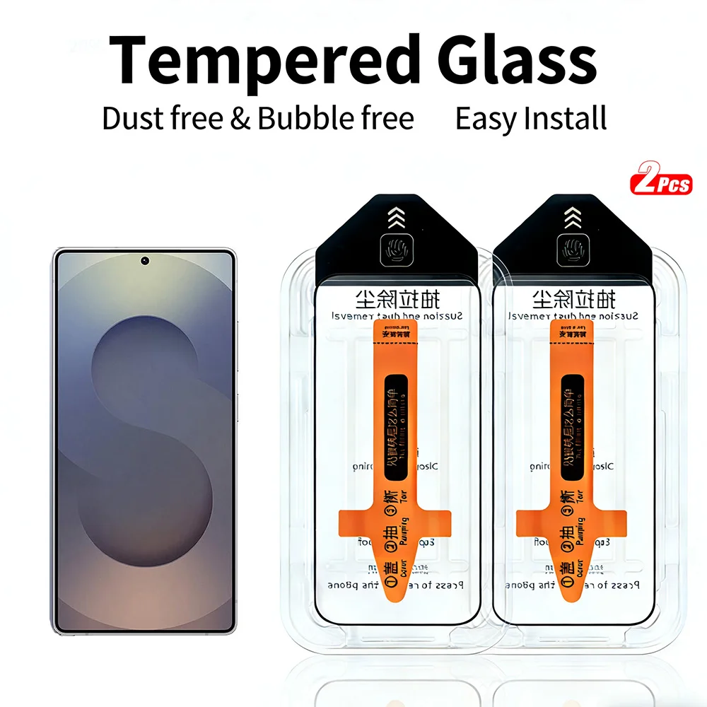 

2 шт. закаленное стекло для Samsung Galaxy S25 FE/S25 Ultra/S25 Plus/S25/S25+/S25FE Защитная пленка для экрана Простая установка Бесплатные инструменты