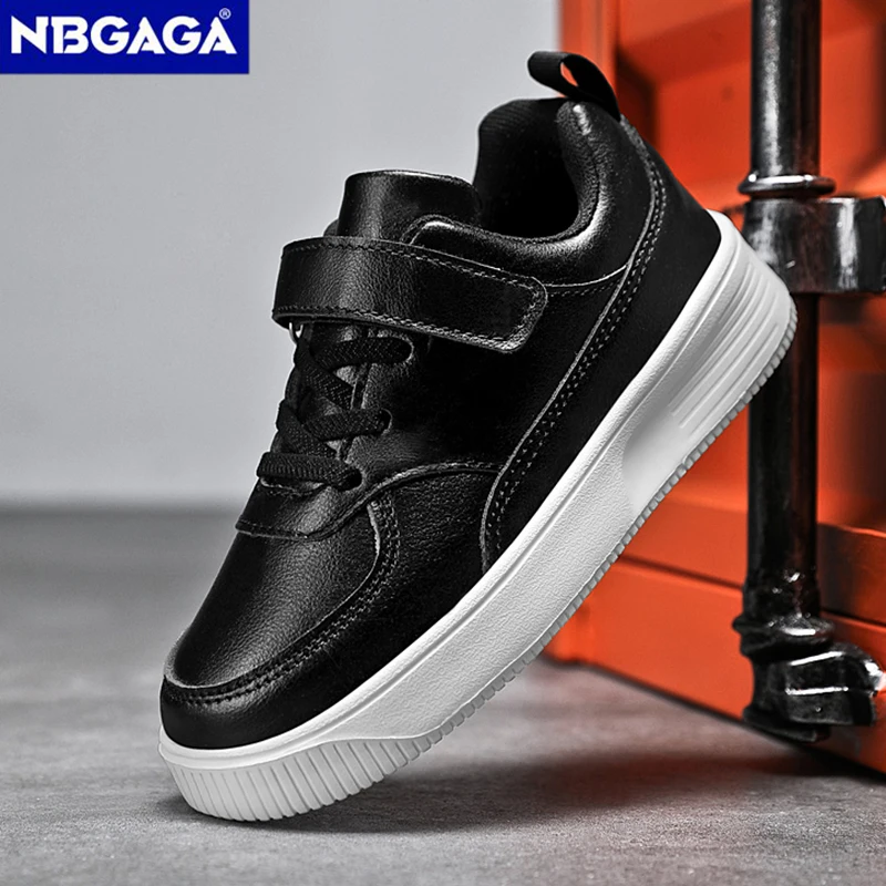 White Casual Sports Sneakers for Kids Boys Non-slip Lightweight Children’s Walking Shoes Breathable Flat Student Tennis Footwear view 4