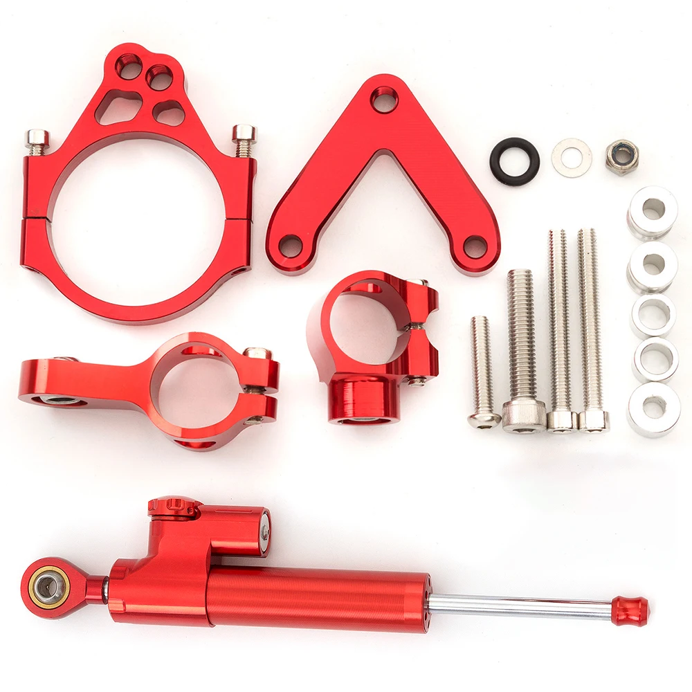 For DUCATI 848 2008-2012 CNC Motorcycle Stabilizer Damper Steering Mount Mounting Bracket Holder Support Kit Set