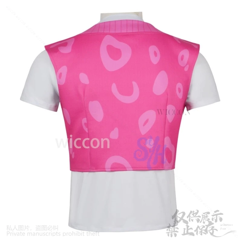 غامض ساجا بنين تأثيري فيلم Kpop شيطان أنيمي الصودا البوب زي الوردي Kawaii المعبود العميق الخامس مثير أكمام سترة متماسكة كوسبروف