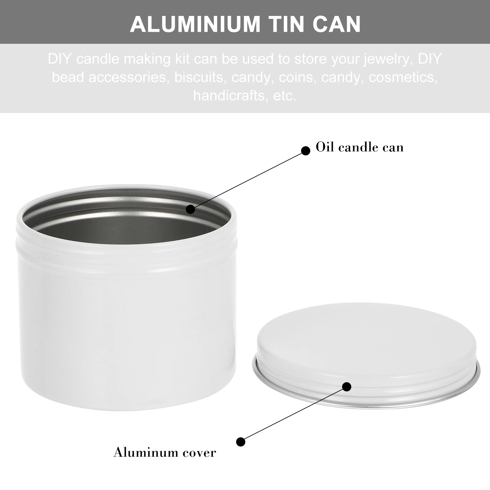 

4 Pcs Airtight Aluminum Storage Boxes Round Lightweight Containers for DIY Candles Jewelry Travel Tea Ointment