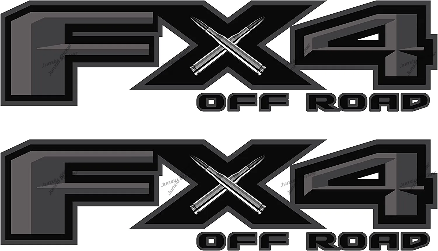 2er-Set 4x4 Totenkopf-Truck-Aufkleber: Feuer-Totenkopf-Camo-Hai Fx4 4x4 Wraps Offroad mit Berg für LKW – verschiedene Stile, Aufkleber für Camper – Detail 6