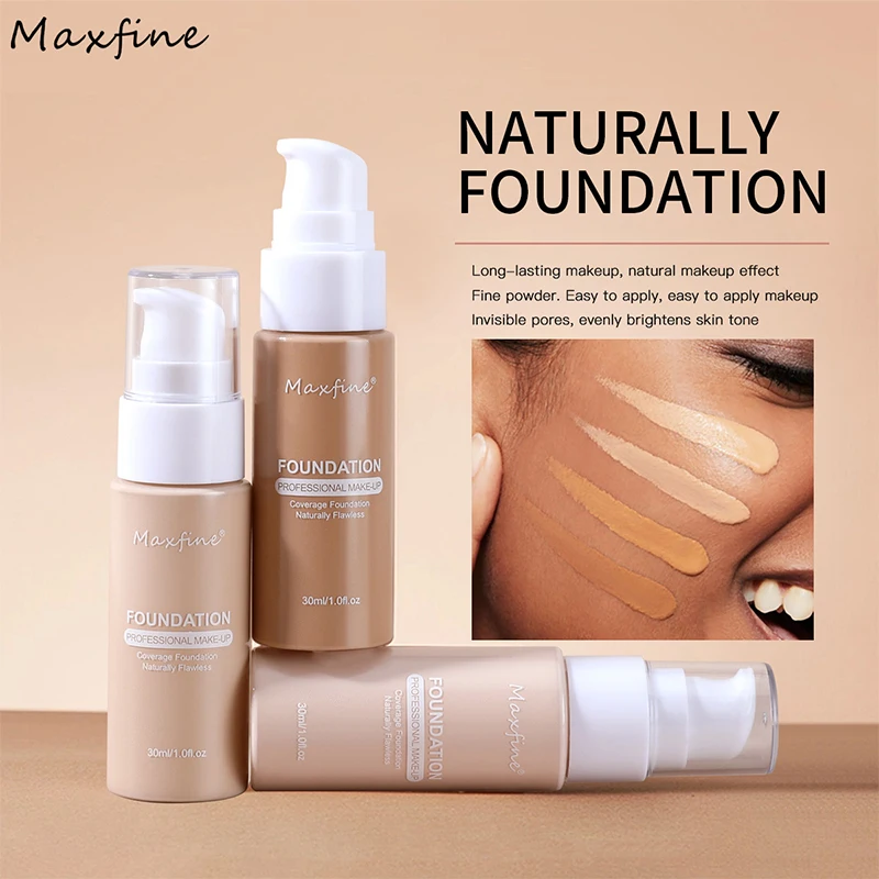 Liquid Foundation คอนซีลเลอร์ปกปิดเต็มรูปแบบยาวนานกันน้ําเหงื่อเครื่องสําอางคุณภาพสูง Professional แต่งหน้า