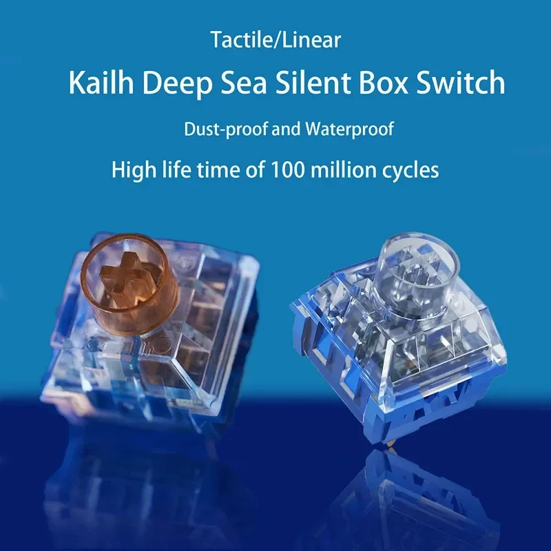 

Kailh Deep Sea Whale Silent Switches Lonely Island Keyboard Switch Pro Linear Tactile 60g 45g RGB Mechanical Keyboard Switches