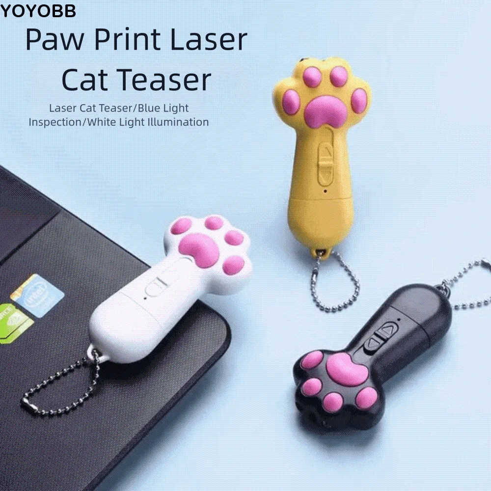

5 Adjustable Patterns USB-Rechargeable Laser Toy Bright Animation Rechargeable Design Interactive Pet Toy Pointer Light Pen