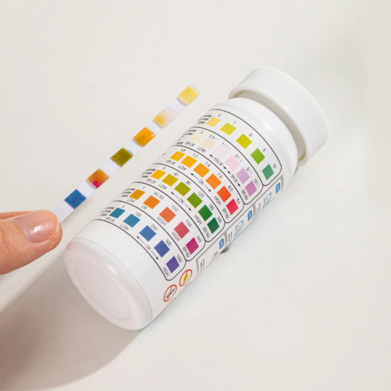 6 In 1 Chlorine PH Test Strips - 50 Strips Multipurpose Water Tester for SPA Swimming Pool Hardness PH Value Detection Tool view 3