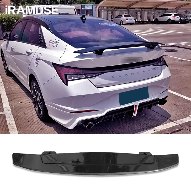 

Gloss Black Spoiler for Hyundai Elantra Carbon Car Rear Universal Trunk Wing Tail Accessories